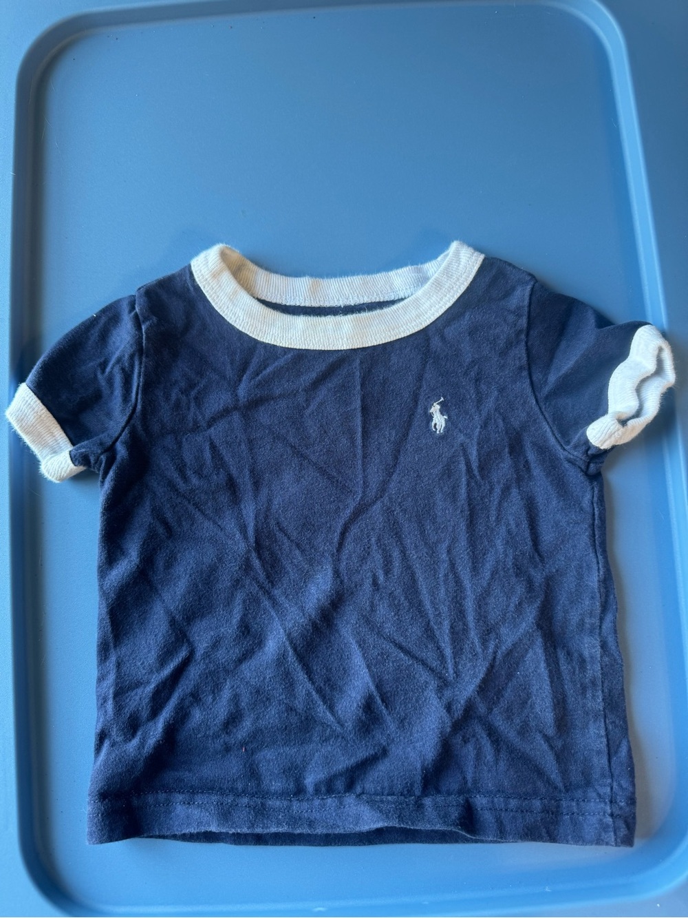 Polo by Ralph Lauren Navy Tee with White Trim